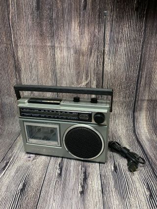 Vintage Ge General Electric Portable Am Fm Radio Cassette Player 3 - 5240 - C