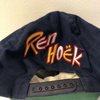 VTG 1993 REN AND STIMPY SNAPBACK CAP “REN HOEK” Nickelodeon American needle hat 6