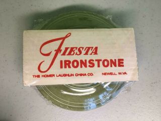 Vintage Fiesta Turf Green Saucers In Package (2 Saucers In Package)