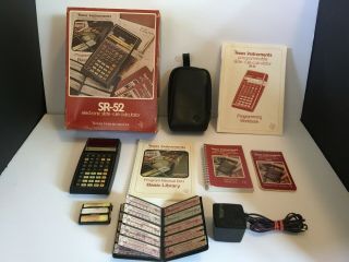Texas Instruments Ti Sr - 52 Programmable Calculator W/ Programs,  Manuals,  Etc.