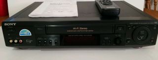 Sony Vcr Slv - 789hf 4 Head Hifi Stereo Vhs Vcr Video Cassette Recorder