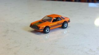 1979 Hot Wheels Turbo Mustang Cobra Orange Made In Hong Kong 1/64 Vintage
