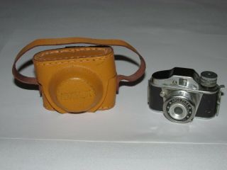 Vintage Arco Flex Mini Camera,  (spy Camera),  Leather Case,  Made In Japan,  Neat