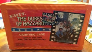 1981 Ertl The Dukes Of Hazzard Carrying Case W/ Vintage Cars