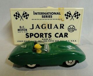 Look 1960`s Marx 1/32 Jaguar D Type Lemans Racer Vintage Slot Car Still