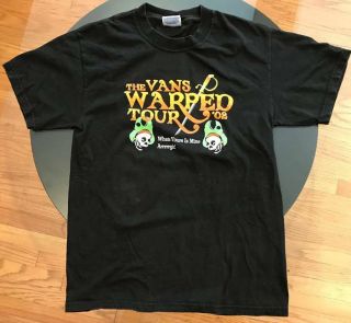 Vintage 2002 Vans Warped Tour T - Shirt Size S Two Sided Nofx Bad Religion Nfg