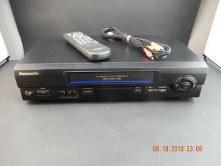 Panasonic Pv - V4611 Vhs Vcr Video Cassette Recorder Player 4 Head Hi - Fi