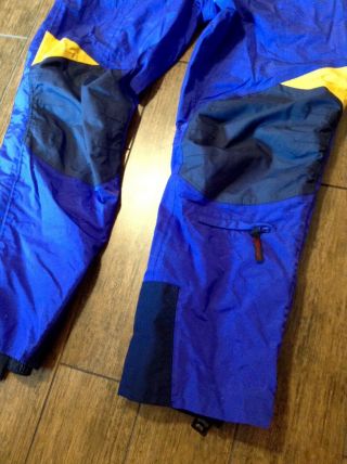 VTG Spyder Snow Pants Ski Bib Overalls Men ' s XL Purple Blue Zip Up Leg Hong Kong 3