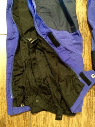 VTG Spyder Snow Pants Ski Bib Overalls Men ' s XL Purple Blue Zip Up Leg Hong Kong 4