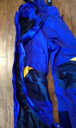 VTG Spyder Snow Pants Ski Bib Overalls Men ' s XL Purple Blue Zip Up Leg Hong Kong 6