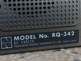 Vintage National RQ - 342 Portable Cassette Recorder - - Made in Japan 5