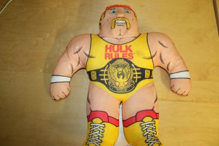 Vtg.  1990 Wwf Wwe Hulk Hogan Tonka Wrestling Buddies Plush Doll Pillow Plush