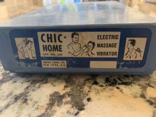 Vintage Chic 650 Electric Massage Home Vibrator With 3 Attachments
