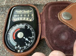 Vintage Weston Master Ii Universal Exposure Meter 735 W/leather Case By Diamond