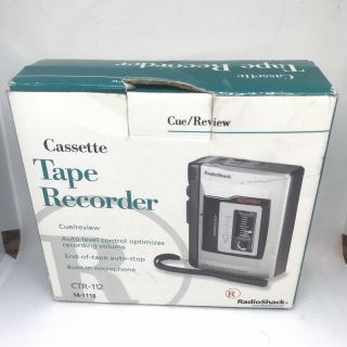 Vintage Radioshack Cassette Tape Recorder W/ Two Cassettes Ctr - 112 14 - 1118