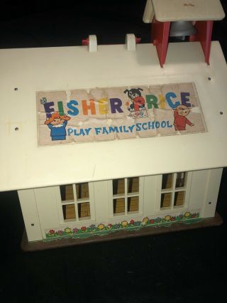 1971 Vintage Fisher Price Little People Play Family School House Model 923 2