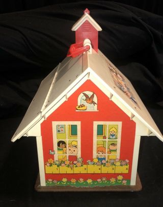 1971 Vintage Fisher Price Little People Play Family School House Model 923 4