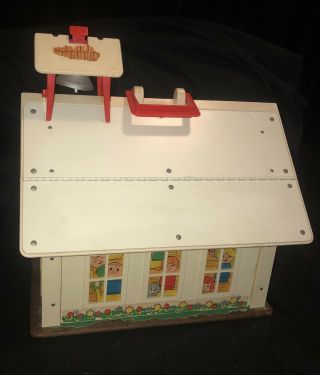 1971 Vintage Fisher Price Little People Play Family School House Model 923 5