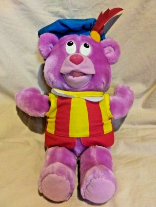 Vintage 1985 Gummi Bears Cubbi Purple Plush Animal Fisher Price 14 " Disney 7006