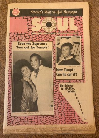 Vtg Soul Newspaper September 23 1968