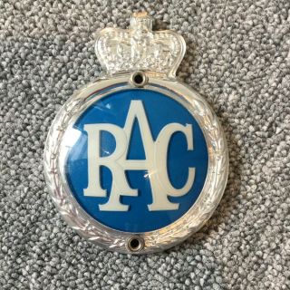 Vintage Rac Royal Automobile Club Domed Car Grille Emblem Badge