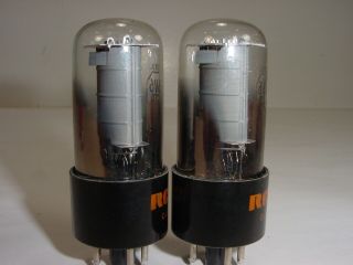 2 Vintage NOS 1960 ' s RCA 6V6 6V6GTA OO Getter Matched Amplifier Tube Pair 5