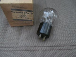 One Western Electric 102d Audio Triode Tube For Display W/ Box Tennis Ball (dud)