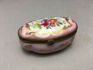 Vintage Limoges Hand Painted Porcelain French Box