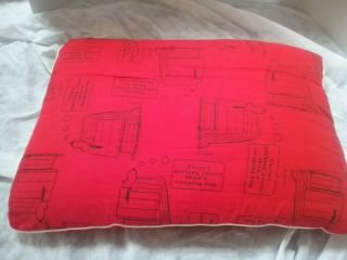 Vintage Snoopy Peanuts Red Pillow Theres Nothing Cozier Than A Sleeping Bag