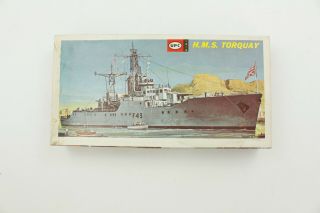 Rare Vintage Upc Hms Torquay Model Kit British Anti Submarine Ship