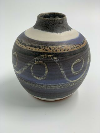 Vintage Stoneware Vase Pacific Stoneware Inc.  Pottery Vase Signed B.  Welsh 1971