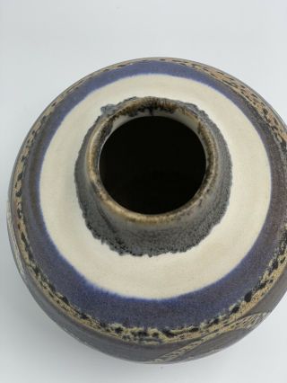 Vintage Stoneware Vase Pacific Stoneware Inc.  Pottery Vase Signed B.  Welsh 1971 3