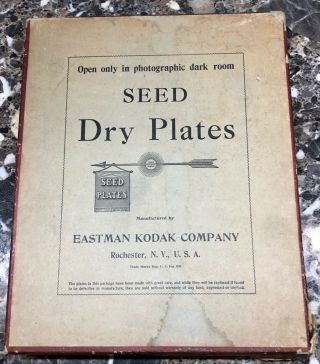 Antique Eastman Kodak Seed Dry Plates 12 8 X 10 Glass Plates