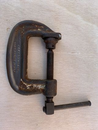 Vintage J.  H.  Williams & Co.  Drop Forged Vulcan Cc - 102 Heavy Duty C - Clamp 2 "