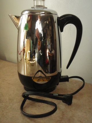 Vintage Percolator Farberware Superfast Automatic 8 Cups W Cord 138