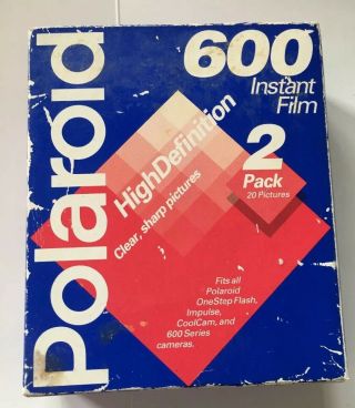 Vintage Polaroid 600 Instant Film High Definition Exp.  08/95 2 Pack