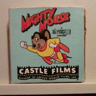 Vintage,  Castle Films; " Mighty Mouse " Home Movies,  8mm,  3inch,  Reel