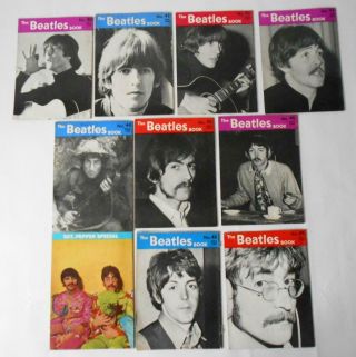 The Beatles Monthly Books x10 1966 - 1967 No.  s 40 - 49 Vintage Magazines 5