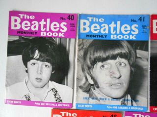 The Beatles Monthly Books x10 1966 - 1967 No.  s 40 - 49 Vintage Magazines 7