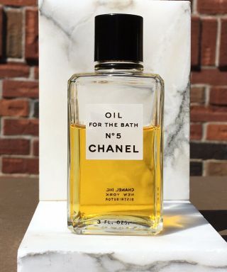 Vintage Chanel No.  5 Oil For The Bath 3oz Bottle