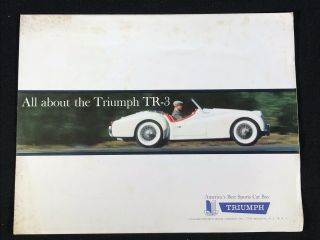 Vtg 1960 Triumph Tr - 3 Car Dealer Sales Brochure