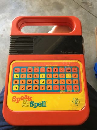 Speak And Spell - Vintage 1980 - Texas Instruments Electronic Toy Game -