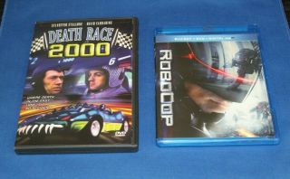 Death Race 2000 (dvd 2008 ©1975) Roger Corman Vintage & Robocop (blu Ray 2014)