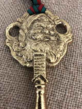 Santa Key Skeleton Key Christmas Door Decoration Ornament Vintage 3