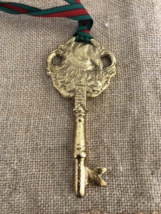 Santa Key Skeleton Key Christmas Door Decoration Ornament Vintage 4