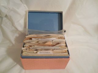 Vintage Recipe Box Full Of Southern Cooking Recipes From Florida.  Hand Written,