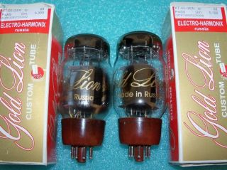 Gold Lion Kt66 Reissue Tubes - Matched Pair