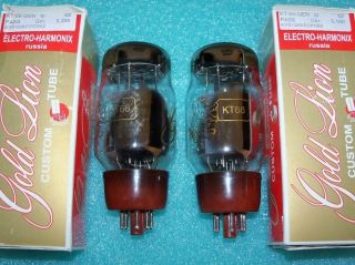 Gold Lion KT66 Reissue Tubes - Matched Pair 2