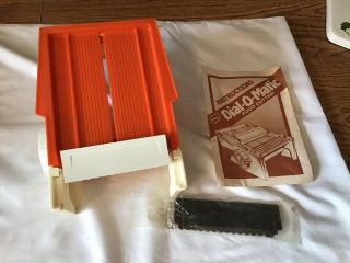Vintage Dial - O - Matic [orange] Food Cutter With Instructions 2 Blades