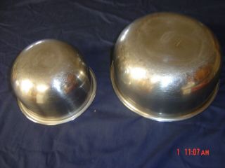 Vollrath Set of 2 - Stainless Steel Mixing Bowls vintage 2